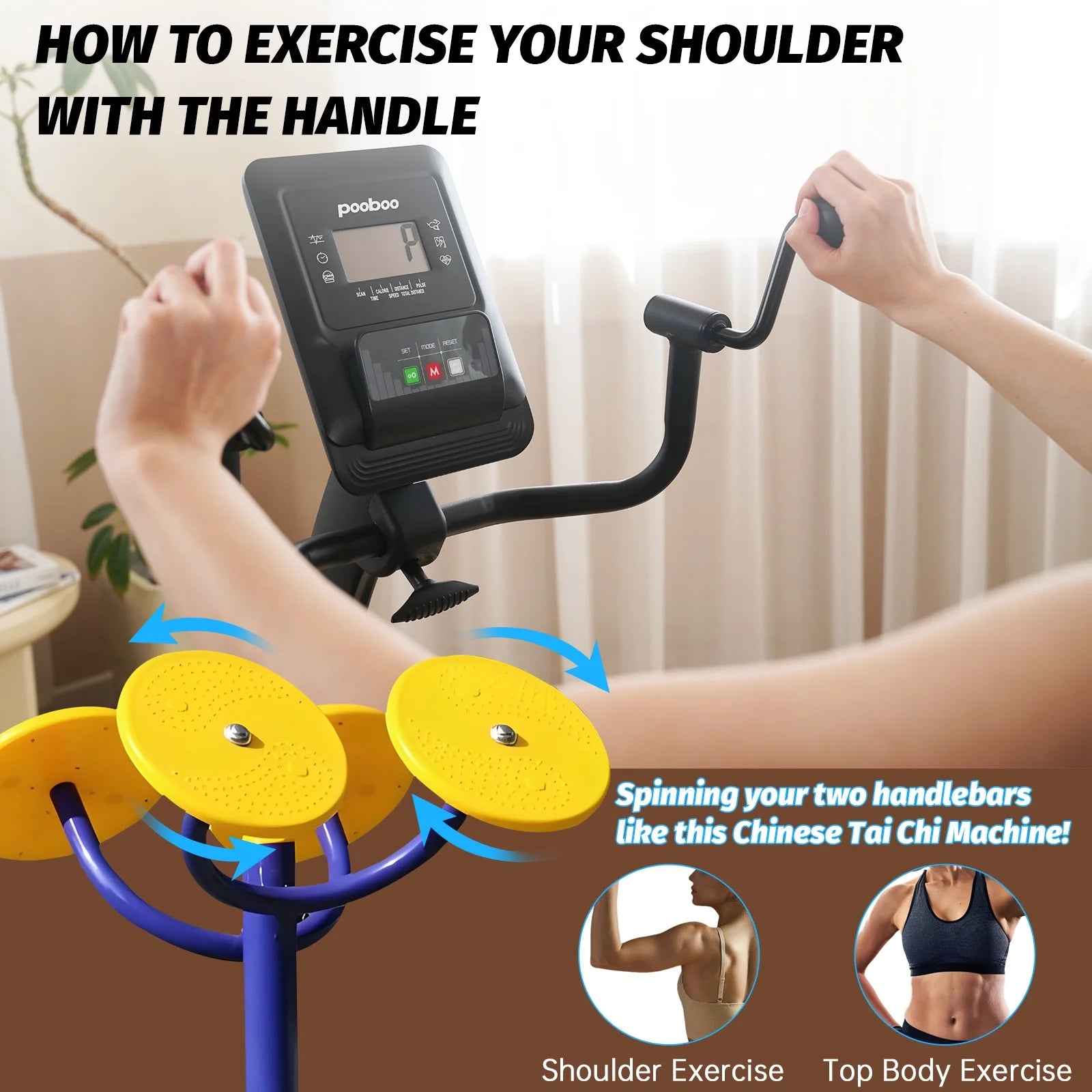 Magnetic Build-In Bluetooth Recumbent Exercise Bike with Adjustable and Comfortable Seat, Light Commercial Stationary Bike with Arm Workout for Adult/Seniors Home Exercise, 400LBS