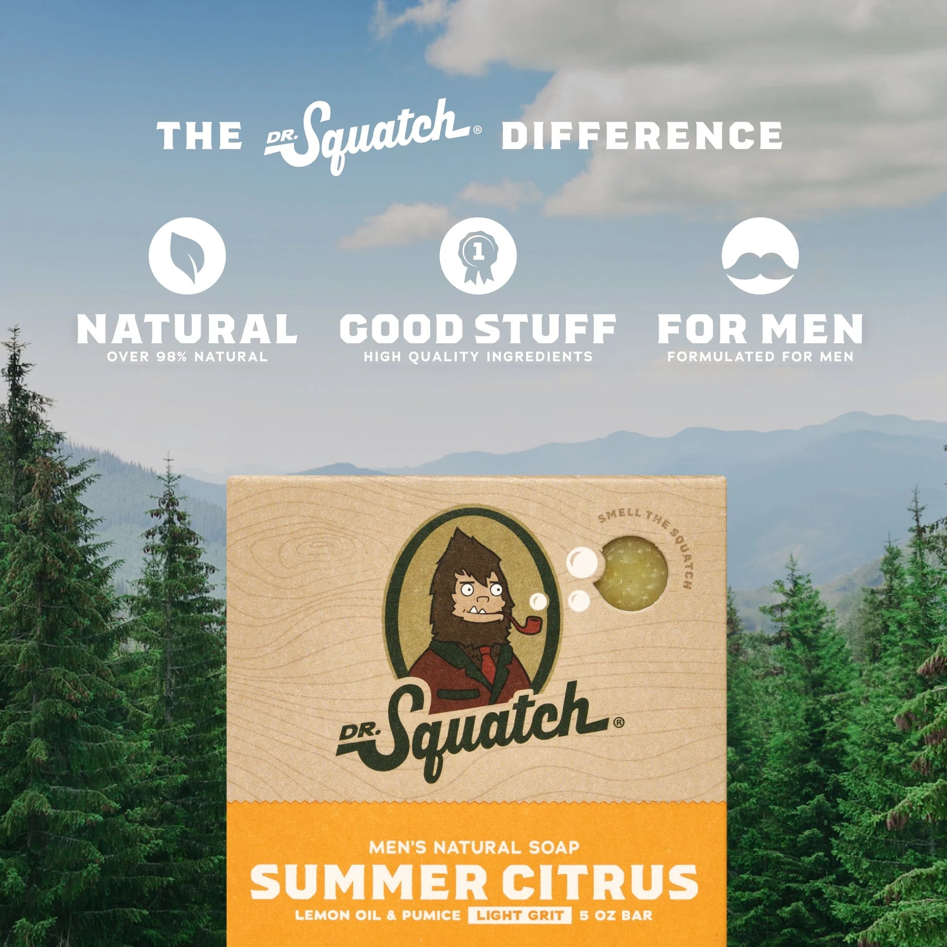 Summer Citrus Natural Bar Soap for Men, 5 Oz