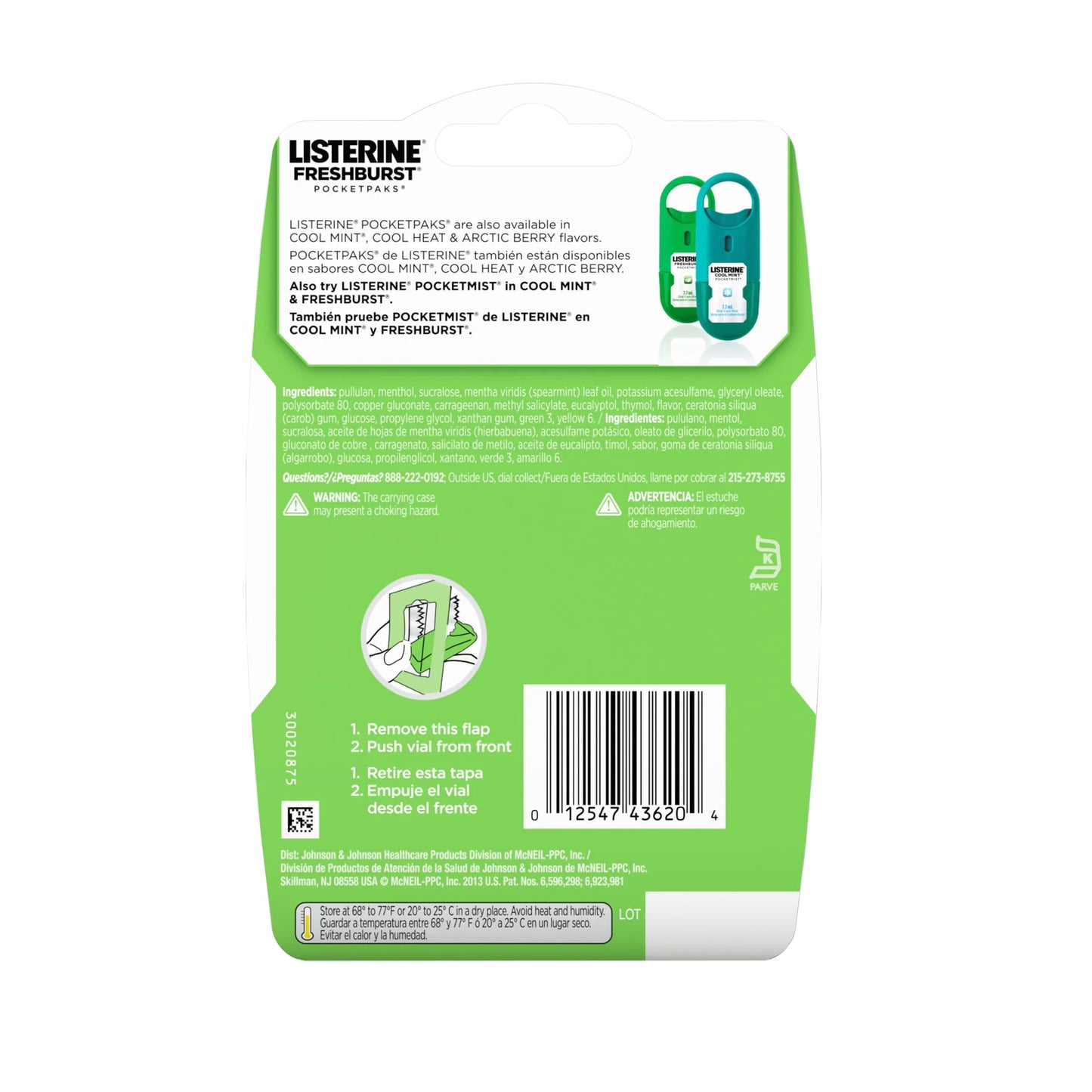 Freshburst Pocketpaks Oral Care Breath Strips, Breath Spray Strips, 24 Count, 3 Pack