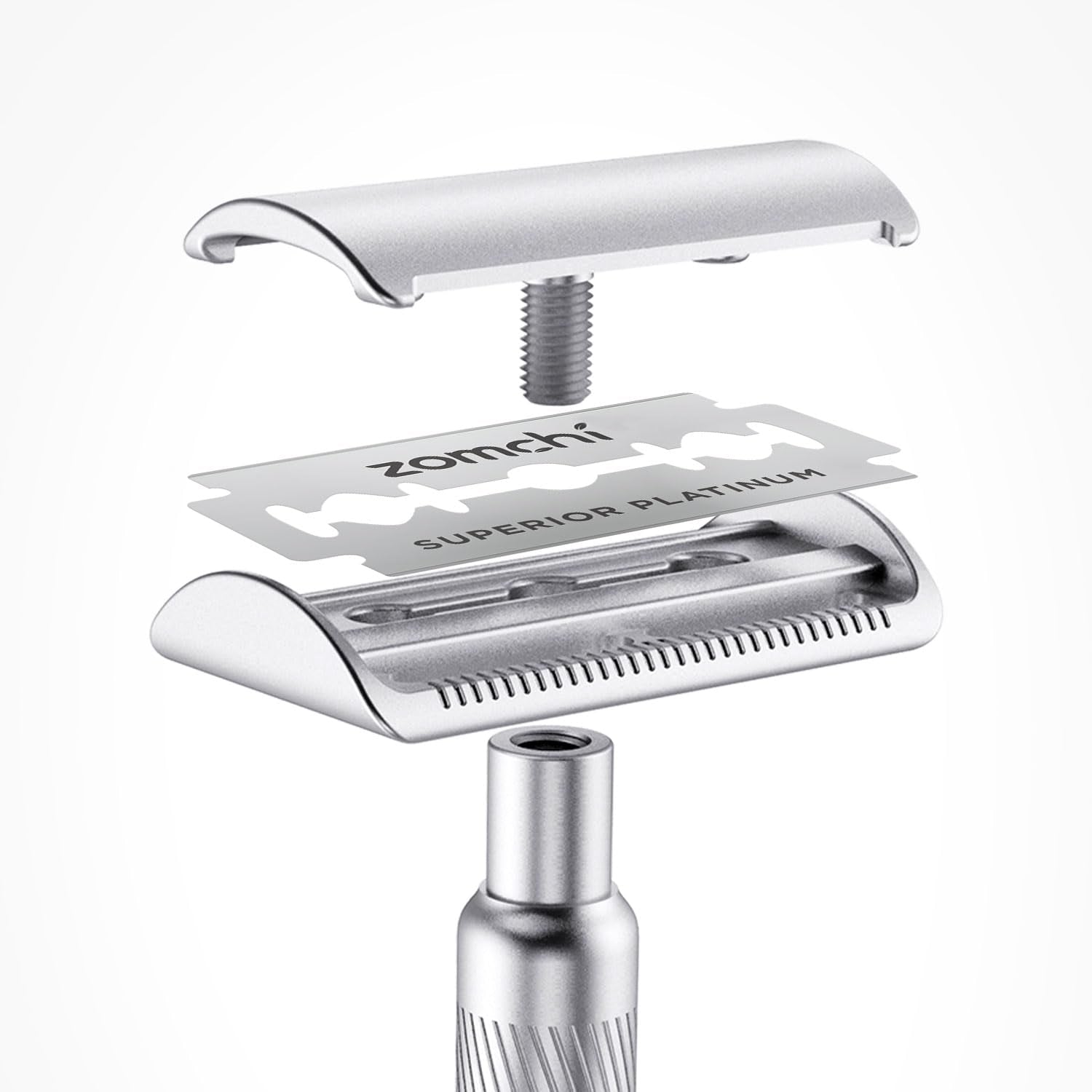 Double Edge Razor Blades, 60 Counts Safety Razor Blades for Shaving, Platinum Stainless Steel Shaving Blades for Men and Women, Fits All Standard Double Edge Razors