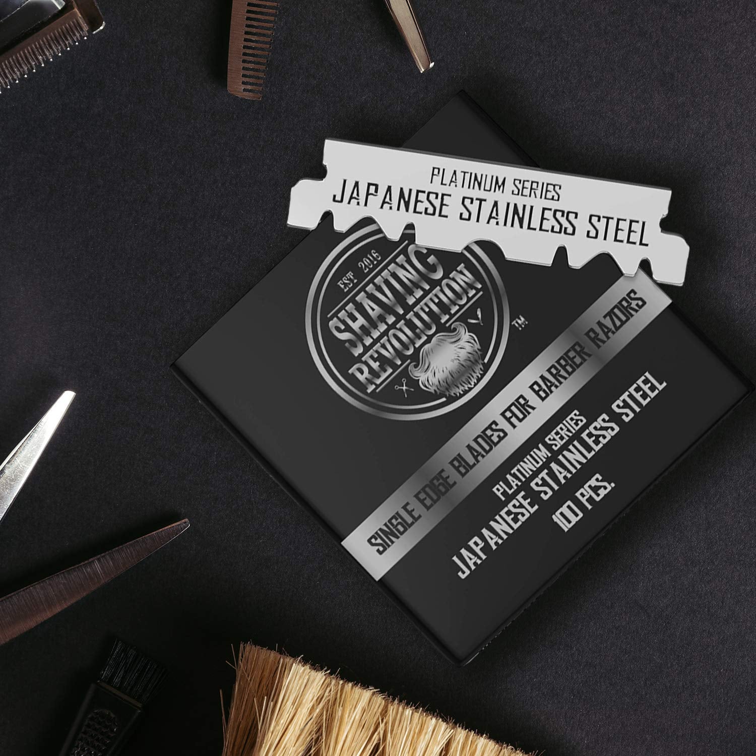Barber Single Edge Razor Blades - 100 Count Stainless Steel