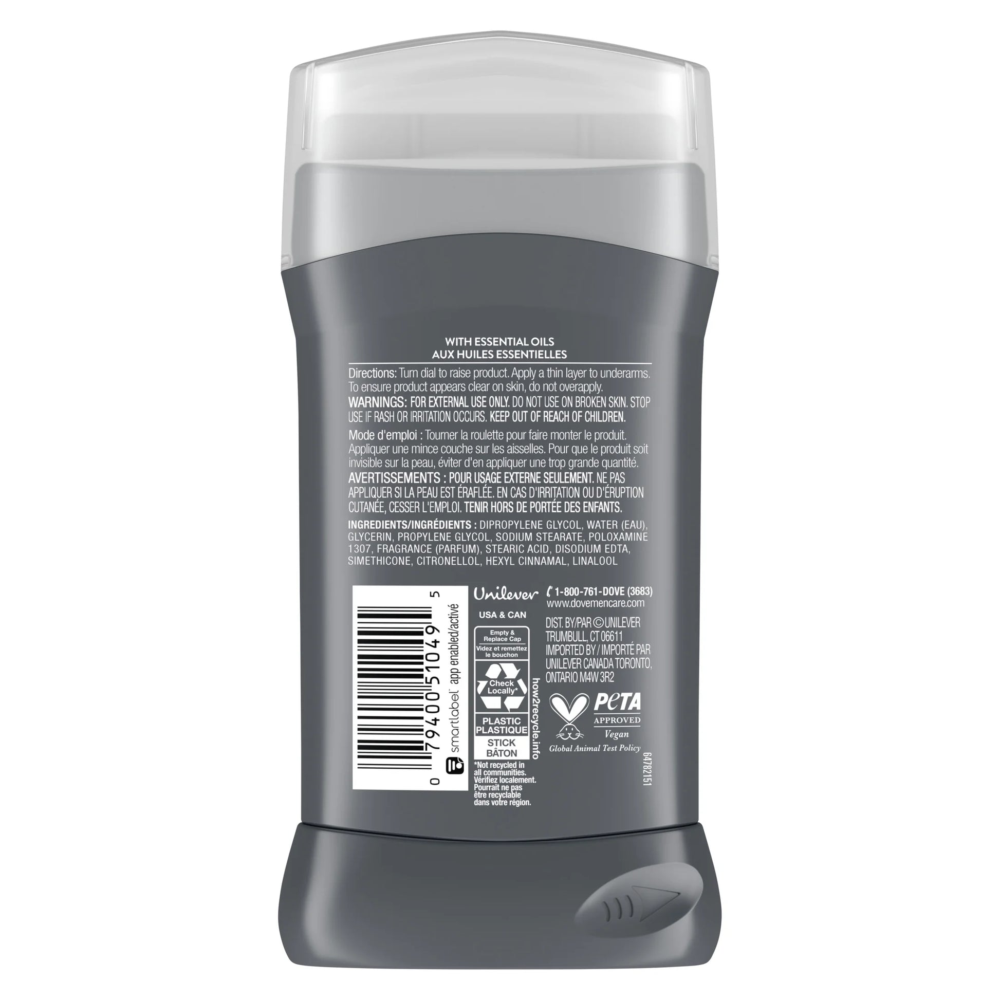 (3 Pack)  Deodorant for Men Moon Oasis Aluminum-Free, 3.Oz