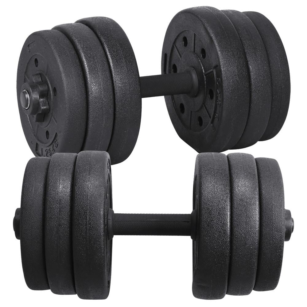 Adjustable Dumbbell Set for Home and Gym Exercise, Black, 44 Lb