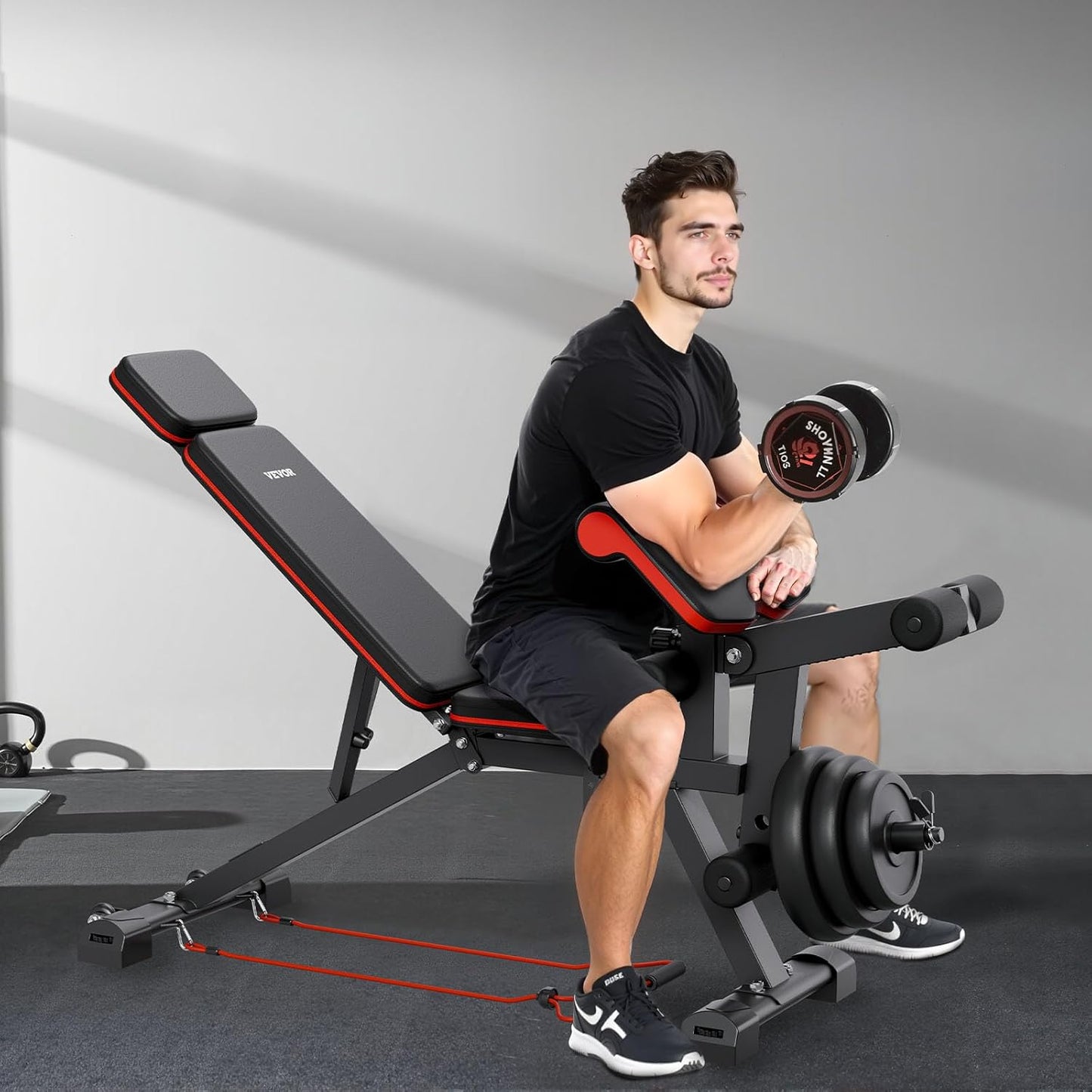 Weight Bench Sit up Bench for Home Gym Strength Training Workout Adjustable