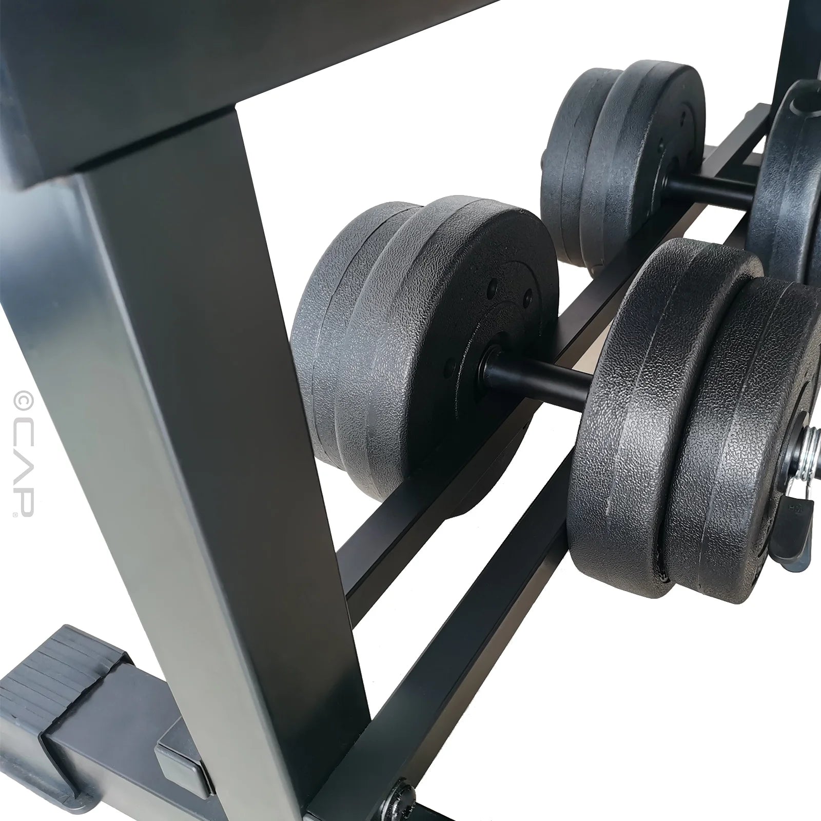 Flat Weight Bench & 50 Lb Adjustable Vinyl Dumbbell Set Combo