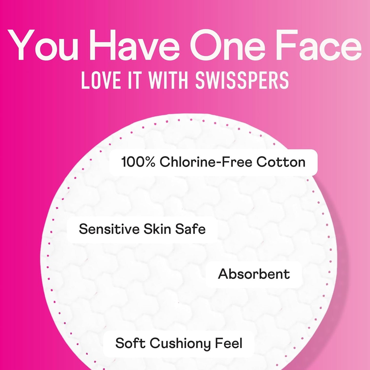 Premium Cotton Rounds – 100 Count (Pack of 3) - 100% Pure Cotton - Soft, Absorbent, Hypoallergenic Pads for Makeup Removal, Skincare, Baby Care and Facial Cleansing - Lint Free