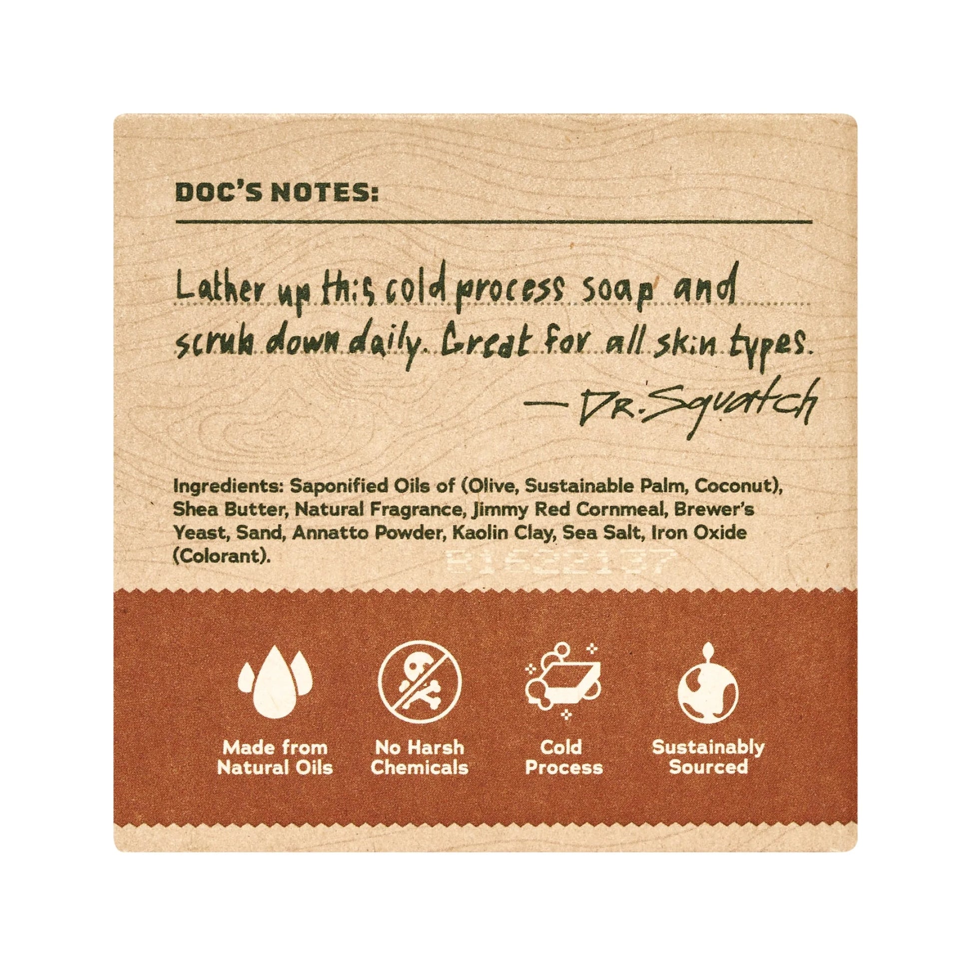 Wood Barrel Bourbon Natural Bar Soap for Men, 5 Oz