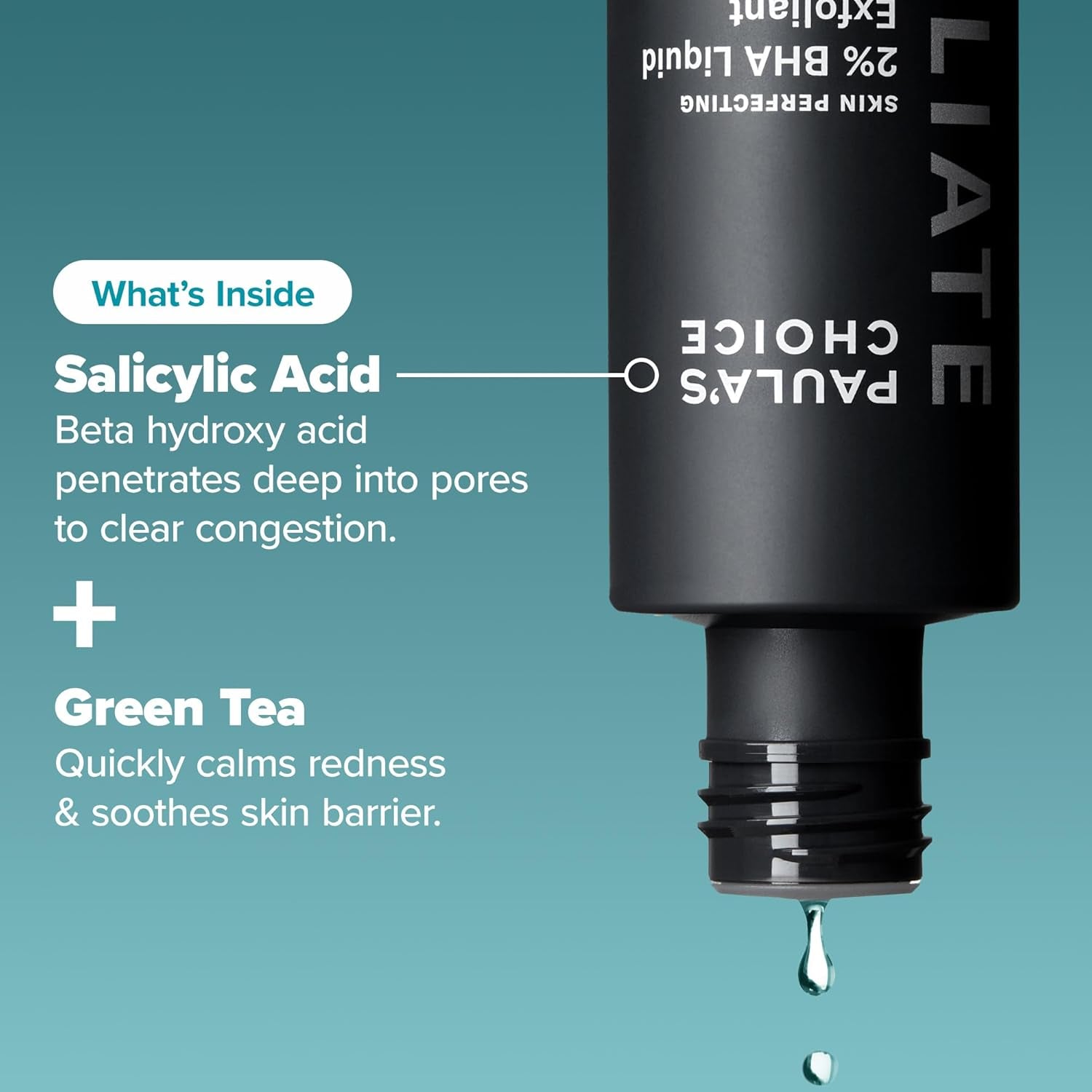 SKIN PERFECTING 2% BHA Liquid Exfoliant Polish, Salicylic Acid Exfoliant-Facial Polish for Enlarged Pores, Wrinkles & Fine Lines, Suitable for Blackhead-Prone Skin, Fragrance-Free