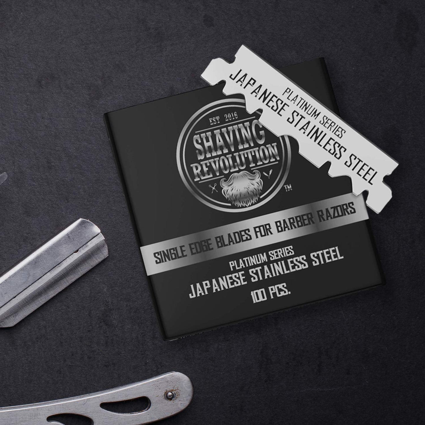 Barber Single Edge Razor Blades - 100 Count Stainless Steel