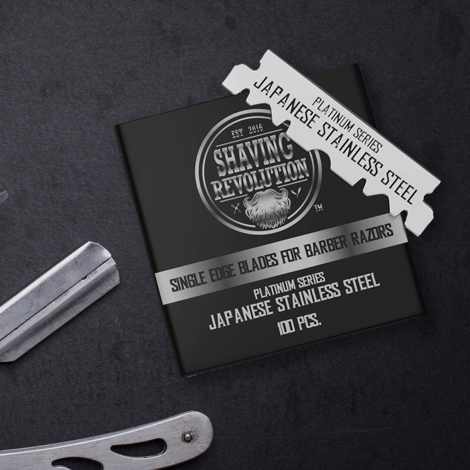 Barber Single Edge Razor Blades - 100 Count Stainless Steel
