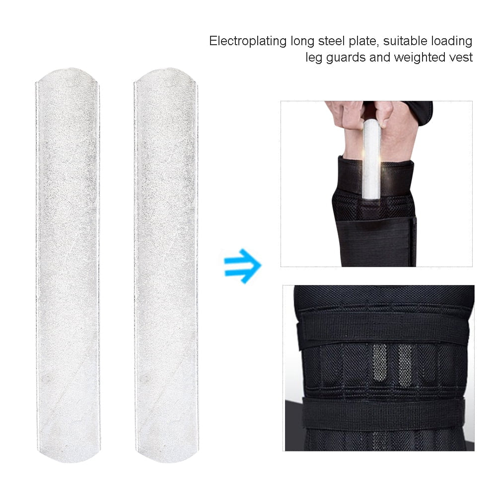 Weight Steel,2Pcs Plated Steel Plates for Adjusted Weight Vest and Leg Shin Guards, Steel Plate