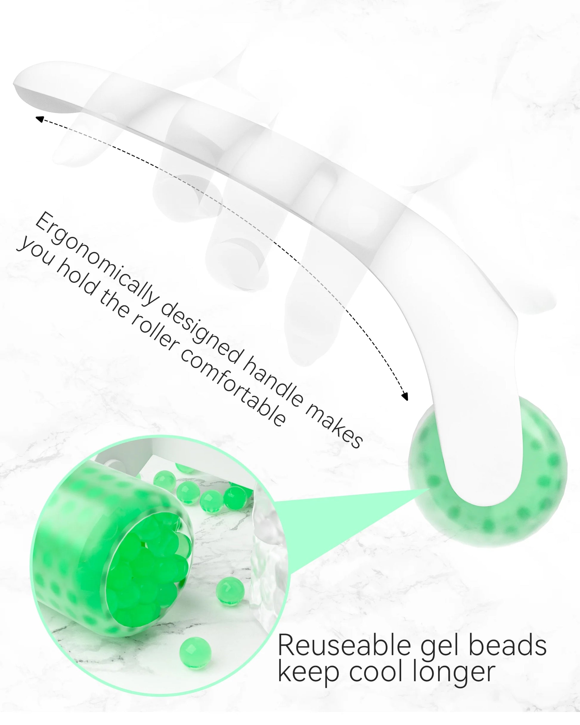 Ice Roller for Face, Face Roller Skin Care with Gua Sha Massager Comb for Face & Eye Puffiness and Whole Body Relief Skin Care Products, Wonderful Gift for Women