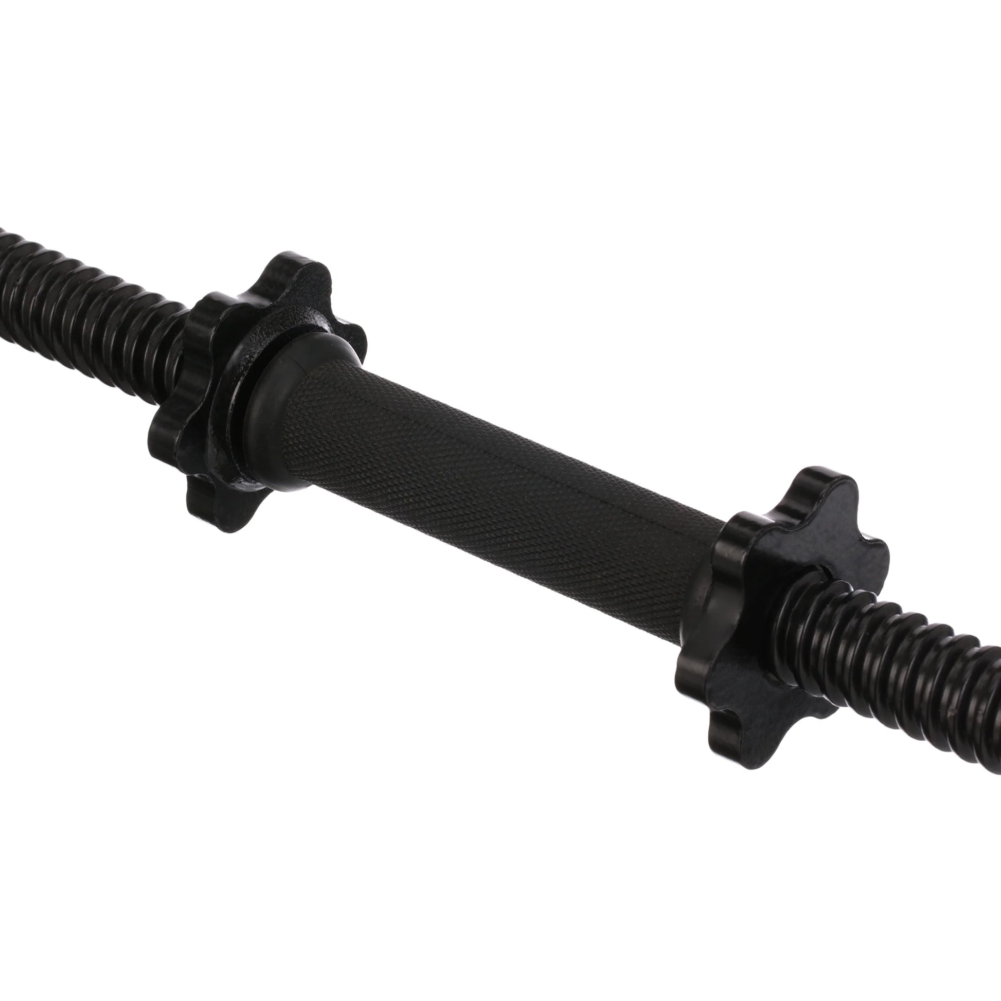 Barbell Standard 14" Dumbbell Handle with Spinlock Collars, Single, Black