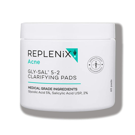 Gly-Sal Clarifying Acne Pads, 60 Count, Medical-Grade Glycolic Acid & 2% Salicylic Acid Exfoliating Pads for Acne-Prone Skin, Help Clear Blemishes & Refine Pores, Non-Oily